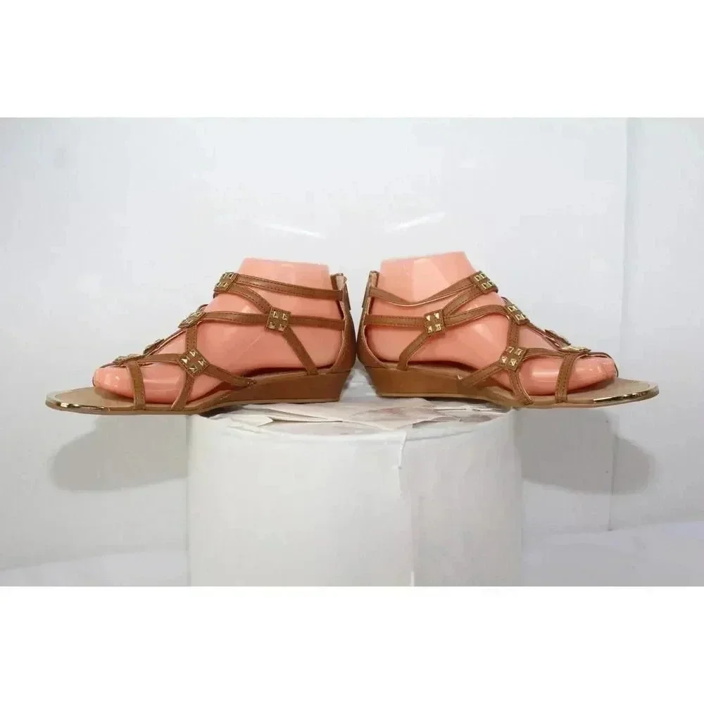 ISOLA beige open toe ladies wedge shoes size 9